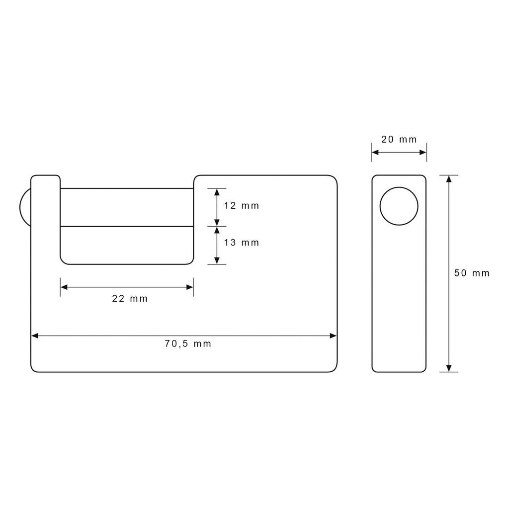 ABUS Monoblock Cylinder Padlock with Hook and Loop 82-70