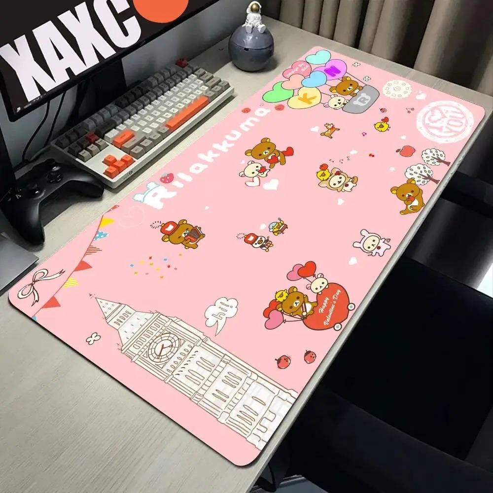 Large Mouse Pad Rilakkuma-es Mousepad Gamer Office Accessories Pc Cabinet Games Desk Mat Computer Desks Keyboard Gaming Mats