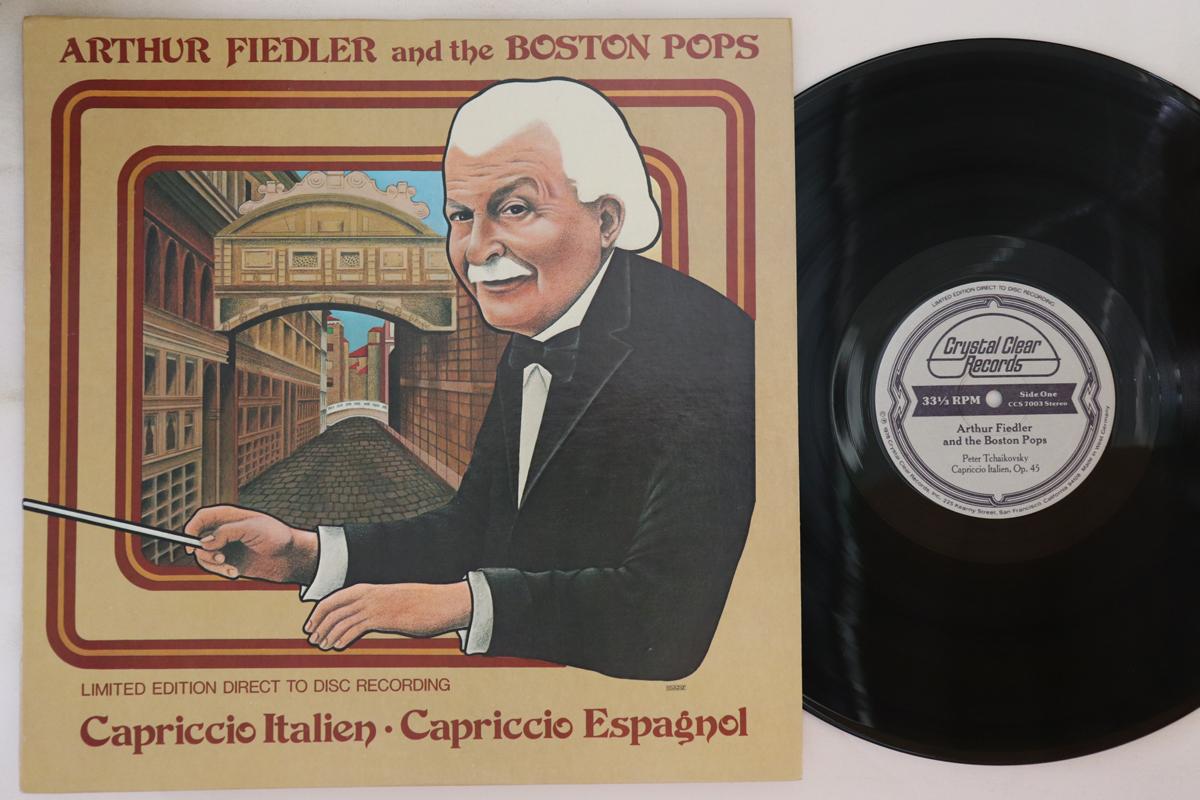 

LP Record ARTHUR FIEDLER, BOSTON POPS - Capriccio Italien - Capriccio Espag CCS7003 CRYSTAL CLEAR 1978 Germany Classical Used