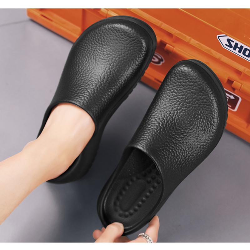 Chef Slippers Men's Hotel Restaurant Large Waterproof and Oil Resistant Chef Shoes Fashionable Nurse Shoe Covers