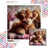 New Arrival 5D DIY Full Circle Diamond Painting "Calf" Embroidery Cross Stitch Home Decor Gift