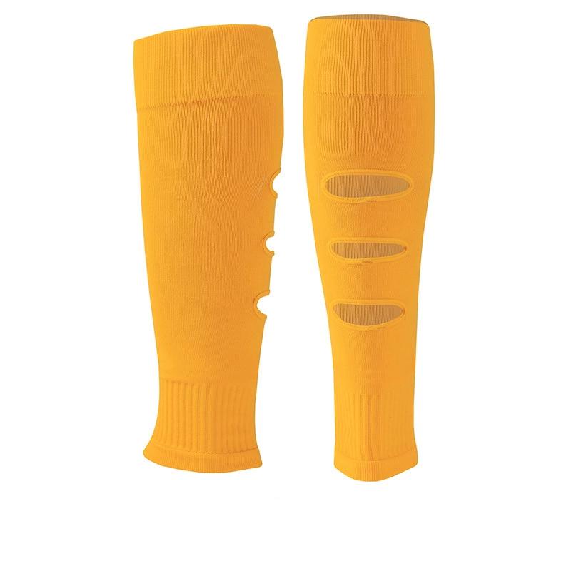 

Компрессионные футбольные носки выше колена, дышащие гетры для икр и коленей, перфорированные носки, спортивные мужские леггинсы, носки для борда One Size жёлтый