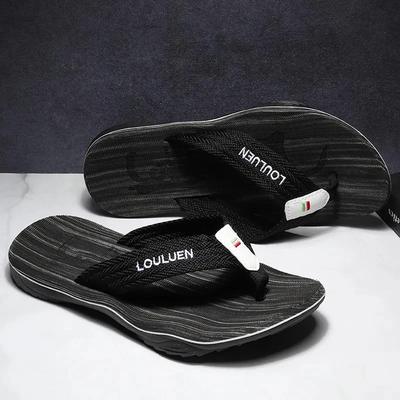 Mode Sommer Hausschuhe Herren Flip Flops Strandsandalen Rutschfest Lässige Flache Schuhe 2024 Hausschuhe für Herren Outdoor Pantoletten