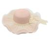Bow Straw Hat Mesh Visor Sanya Beach Hat Women'S Thin Breathable Ins Wind Cool Hat