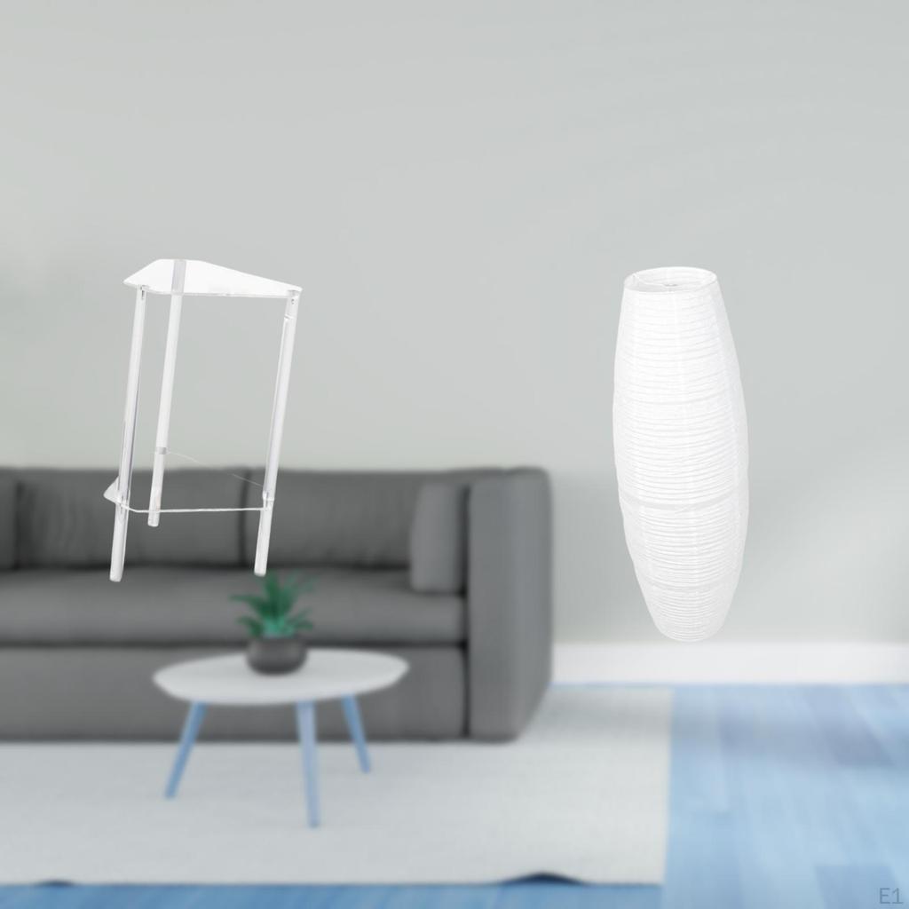 Minimalist Clear Acrylic Side Table with Modern Bedside Cabinet And Simple Lampshade Floor Lamp Bulb
