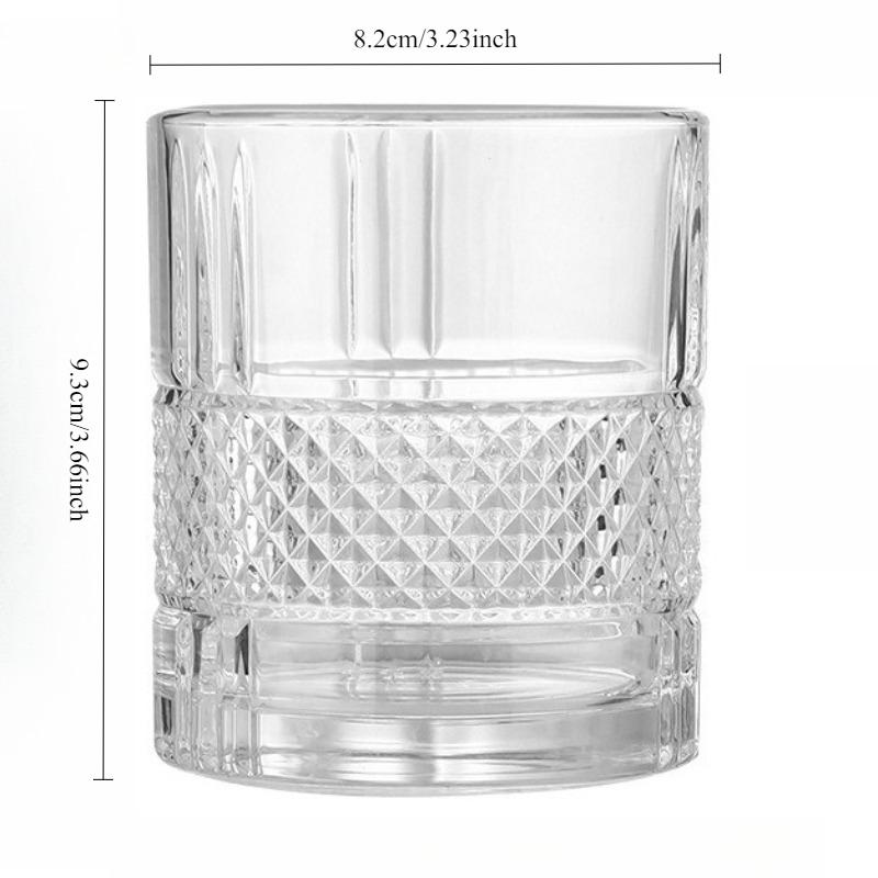 

315ml/340ml Luxury Wine Glasses Relief Glass Cup Transparent Beverage Cups Drinkware Creative Cold Drink Cup Party Accessories 1pcs