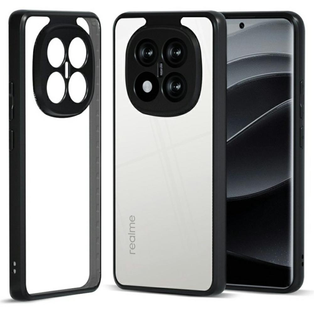 

IBMRS Чехол для Xiaomi Redmi Note 14 Pro+ 5G ТПУ+ПК Сверхпрочный Противоударный Чехол для Телефона Transparent Black