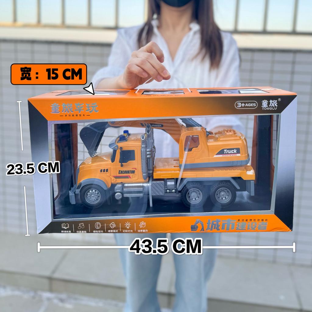 Videospiel Stadt Spielzeug Großer Bagger Bohren Baufahrzeug Geschichtenerzählen Feuerwehrwagen Mutter und Kind Geschäft Supermarkt Geschenke