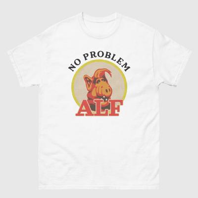 Funny No Problem 80s Cartoon Graphic T Shirts Retro Style Alien ALF Character TV Show Unisex T Shirt Adult All Size S-6XL