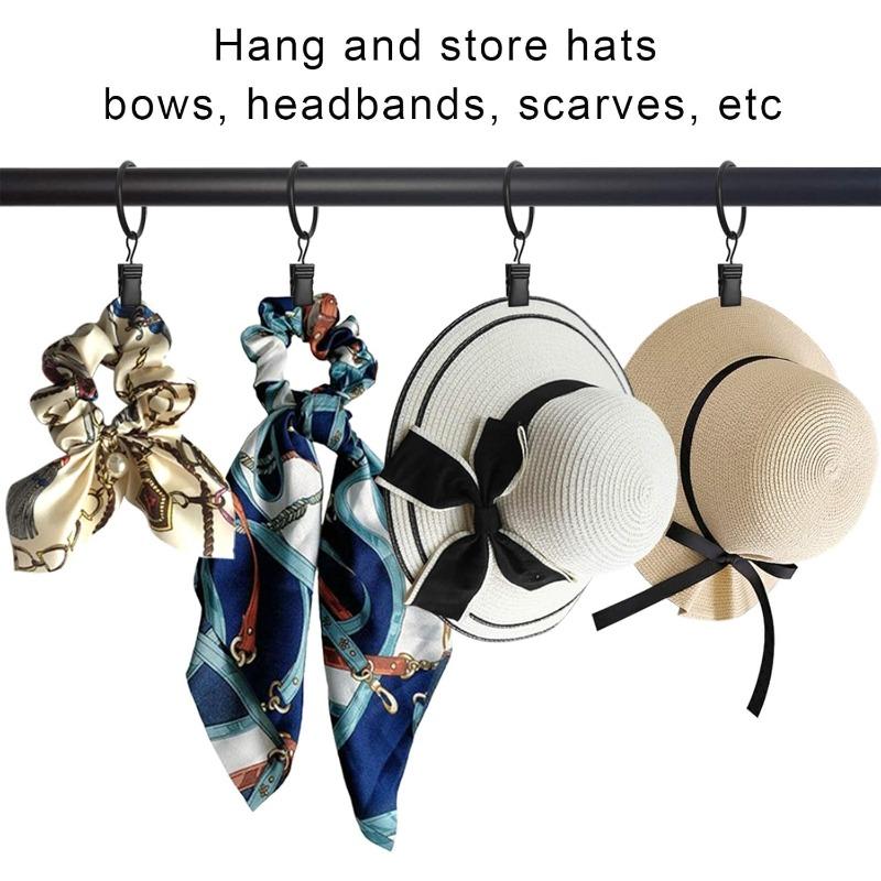 Curtain Rings Clips Metal Decorative Rustproof Drapery Window Curtain Hanging Ring Hook Hanging Clothes Clip Hanger