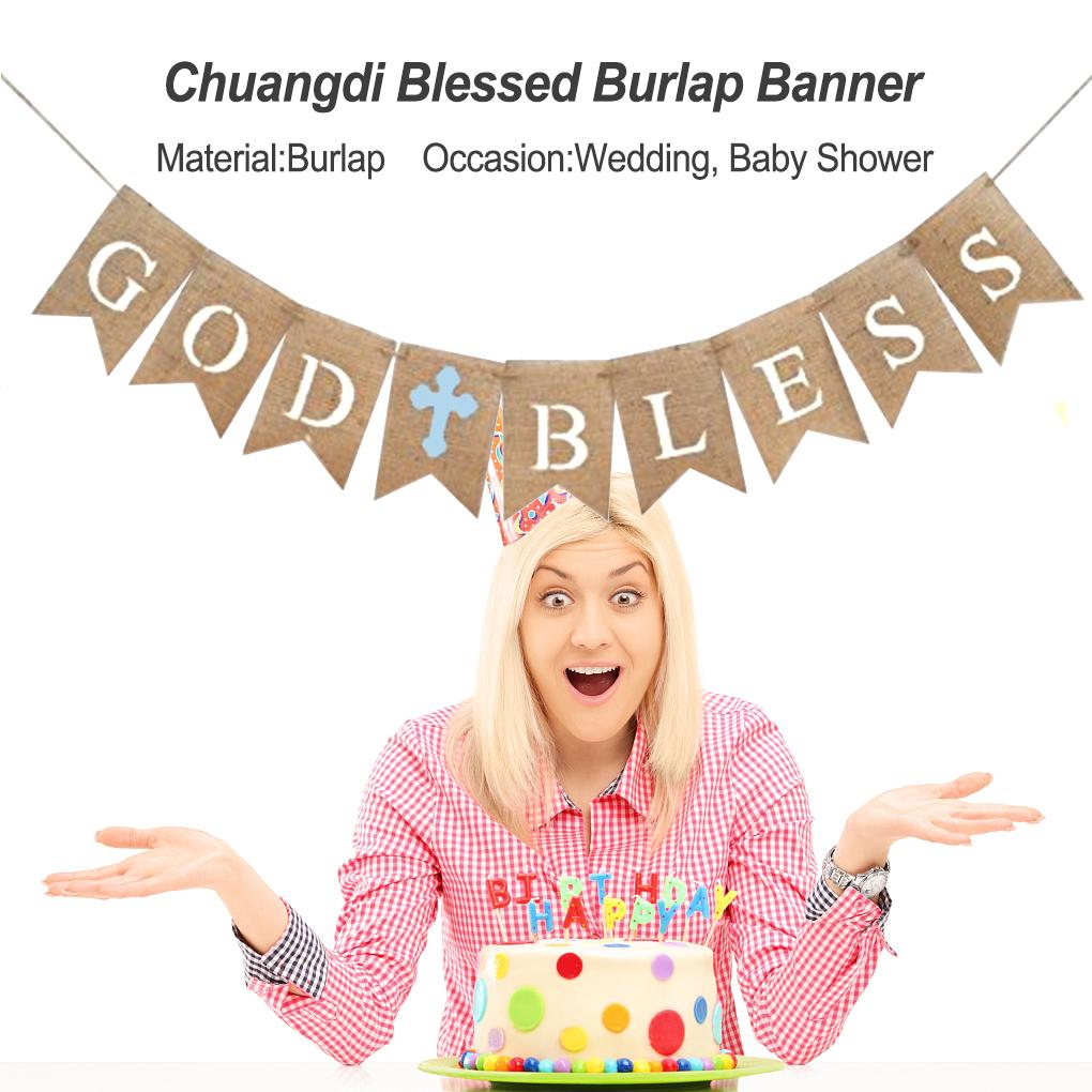 Baptism Decorations Delicate Religious Banner Adornment Flag Decoration Outdoor Hanging Banners for Scene Layout Decorating Use