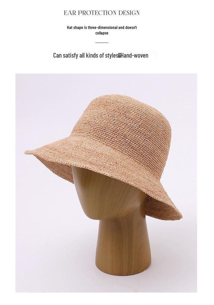 Handmade Raffia Foldable Sun Hat for Women - Versatile Summer Beach Hat with Sun Protection