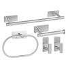 Stainless Steel Bathroom Accessory Set  Silver Color