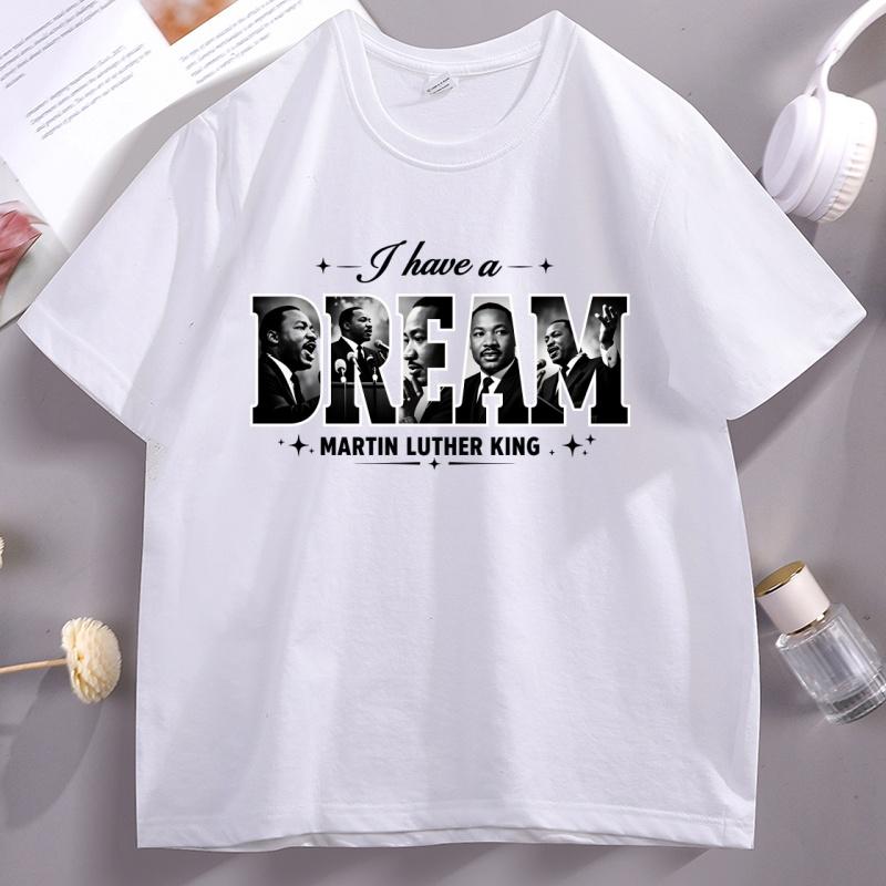 Martin Luther King Tshirt Black History Month Tshirt Mlk Juneteenth Tshirt I Have A Dream Graphic Tees Unisex Unisex Casual T Shirt