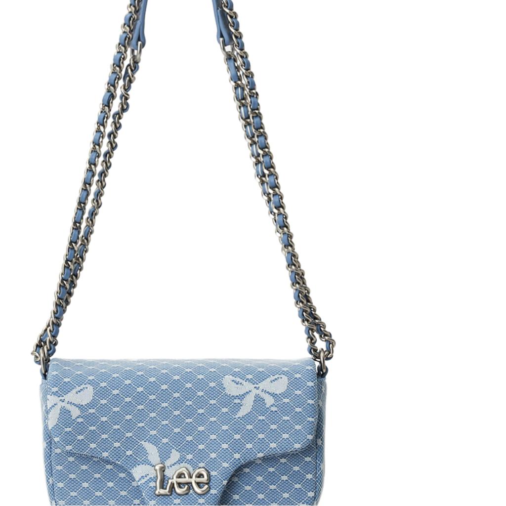 New Lee Fabric Shoulder Bag, Crossbody Bag, Chain Bag Women's Haze Blue LE250201M-506