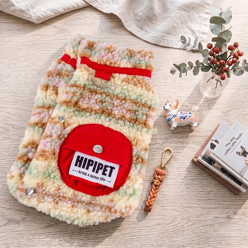 Gemütlicher gestreifter Kunstmink-Pullover für kleine/mittelgroße Hunde & Katzen - Herbst/Winter Haustierbekleidung