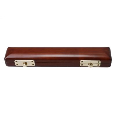 25.5 X 4.6 X 3 Cm Wooden Flute Head Joint Case, Wooden Storage Box, Flute Mouthpiece Accessory, Amber Color