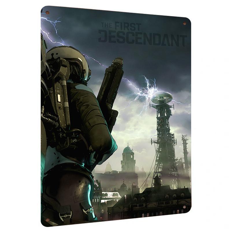 The First Descendant Game Poster Metal Wall Art Sci Fi Gaming Decor for Bedroom Office 20x30cm(7.8x11.8inch)