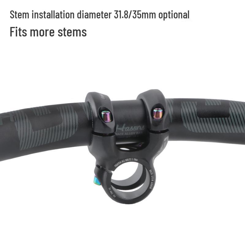 HASSNS Mountain Bike Swallow Handlebar, 31.8/35mm Diameter, AM DH Downhill, 25/35/55mm Rise