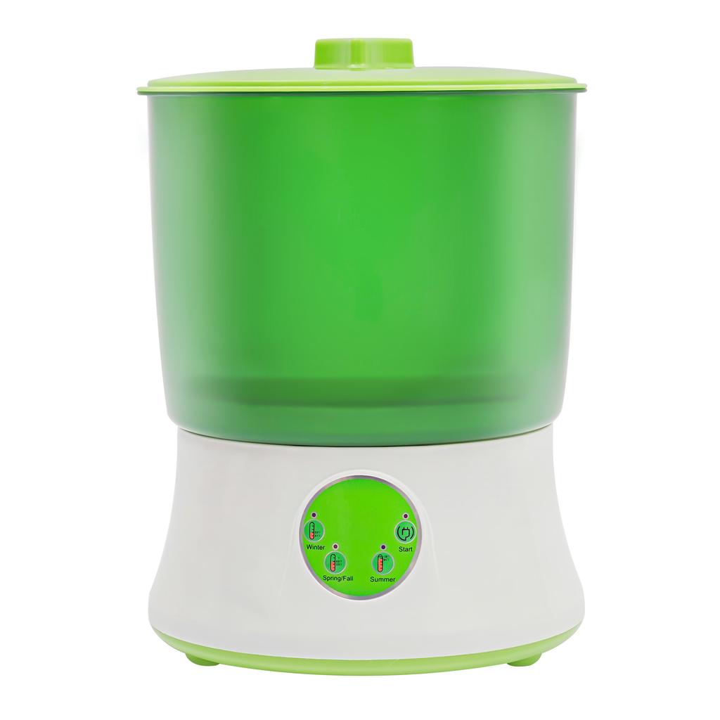 Automatisk Bønnespirer Maskin, 2-lags 3 Moduser 360° Sprøyting, Innendørs Økologisk Mungbønnespirer Maskin for Hagearbeid Hjemme