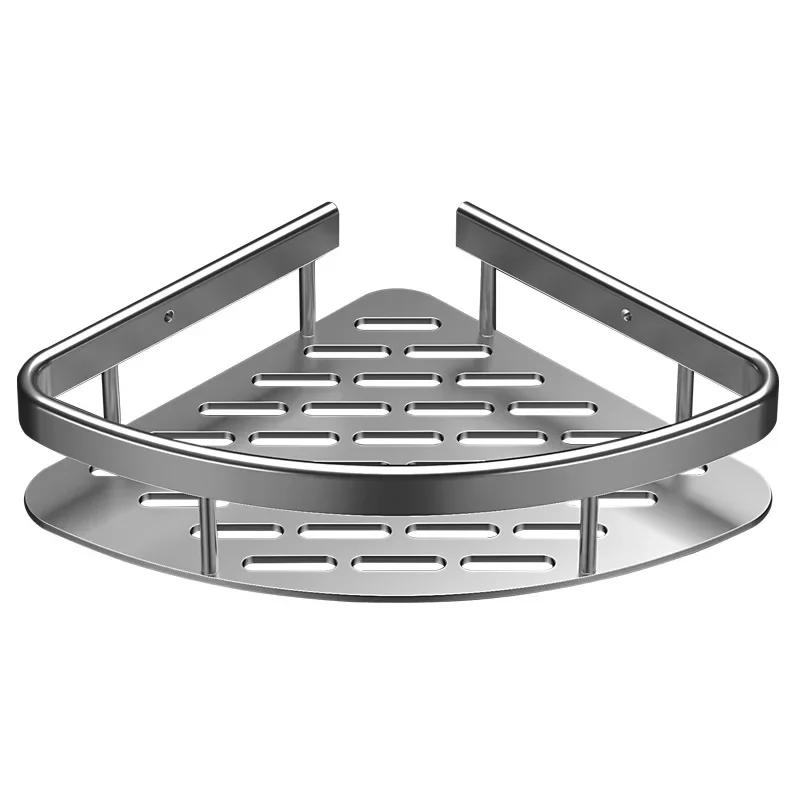 Bathroom Shelf Makeup Storage Organizer Aluminum Alloy Shampoo Rack Shower Shelf Bathroom Accessories No Drill Wall Shelf