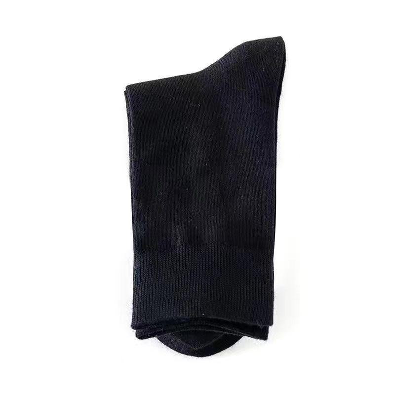 

Мужские универсальные черные носки средней длины — однотонные, дезодорирующие, впитывающие пот, идеально подходят для весны, осени и лета. One size чёрный