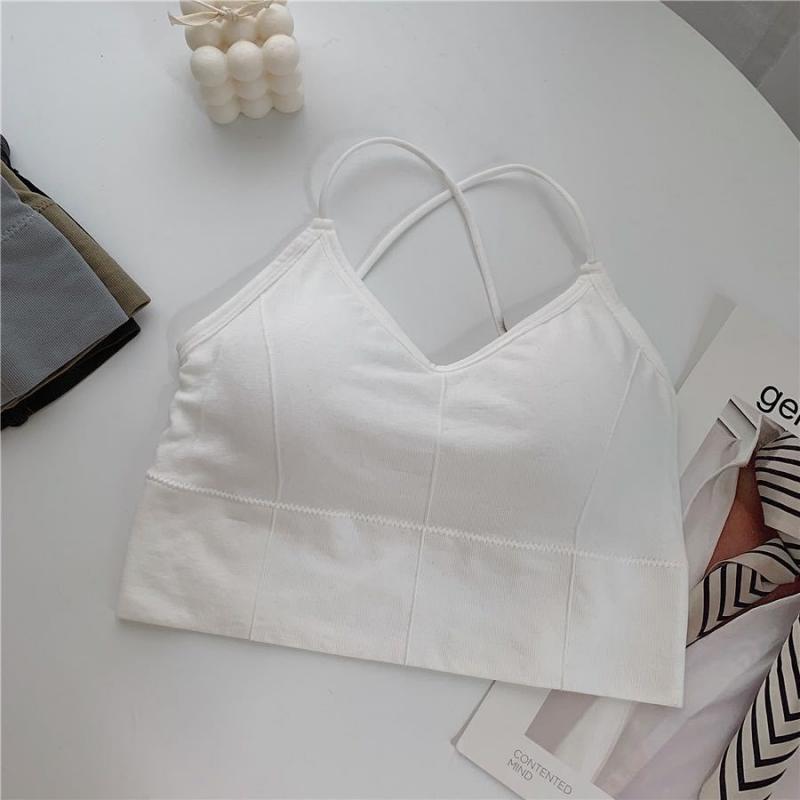 

Женский спортивный топ с перекрещенными бретелями, женский спортивный бюстгальтер пуш-ап, топ для йоги и тренажерного зала, бюстье, фитнес-топ, спортивный бюстгальтер, дышащие бюстгальтеры one size белый