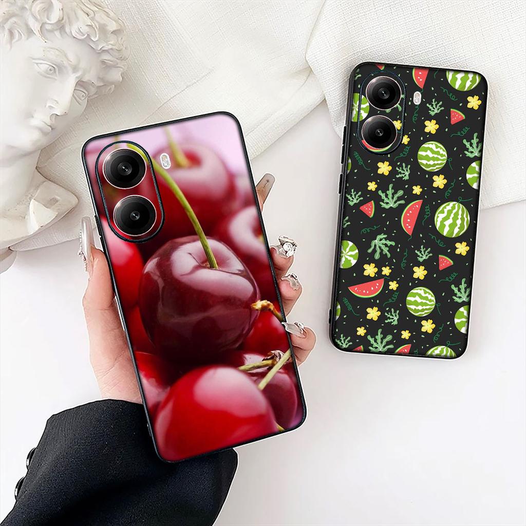 Cherry Strawberry Fruit Summer Avocado Cherry Phone Case for Xiaomi Redmi Note 12 11 10 A3 Pro 10A 10C 12C Note12 5G Soft Cover