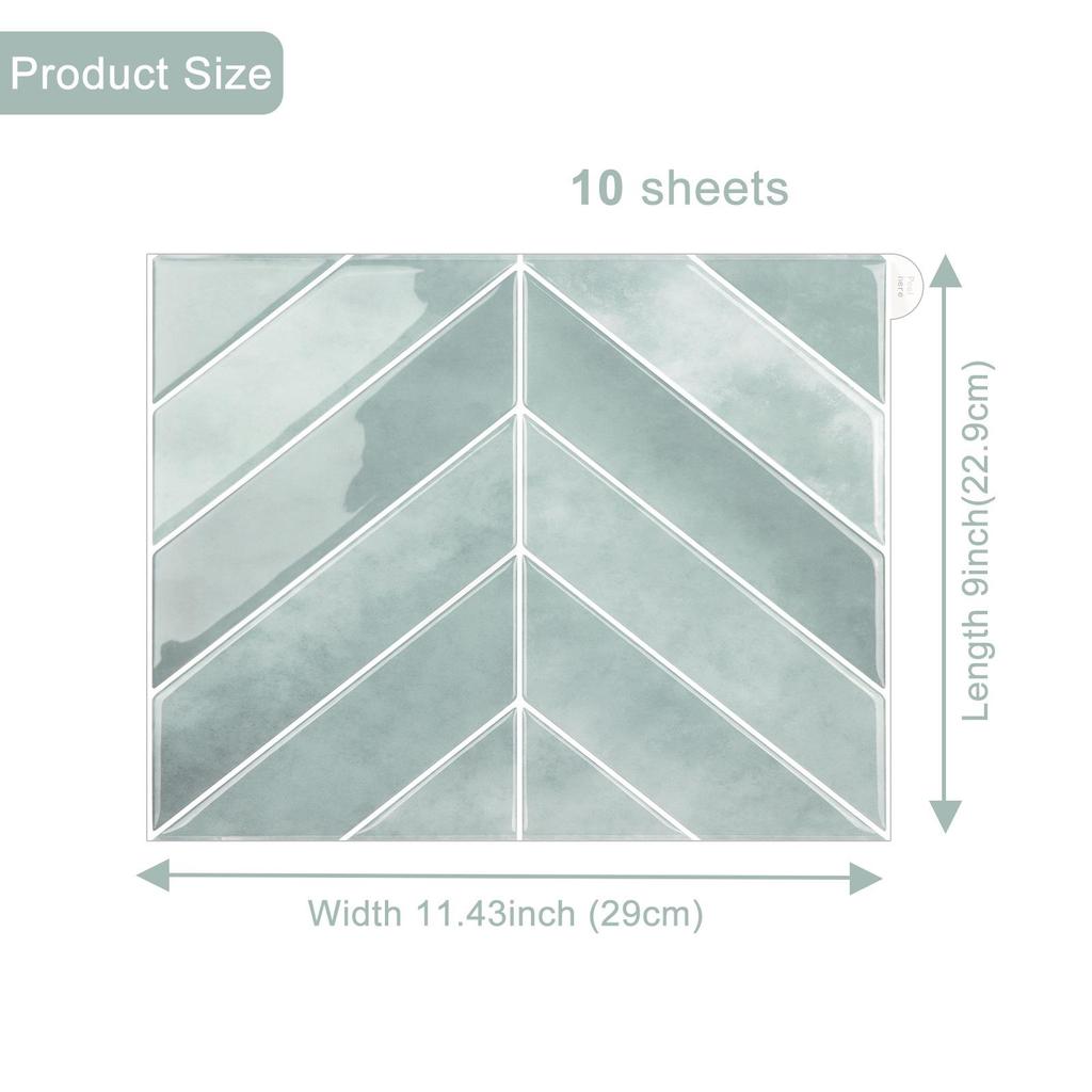 V-Shaped Waterproof Oil-Proof Self-Adhesive Decorative Wall Sticker for Home Beautification