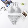 Damen Spitzen-Bandeau-BH-Set ohne Bügel - Französischer Stil, Sexy Wickel-Brustdesign