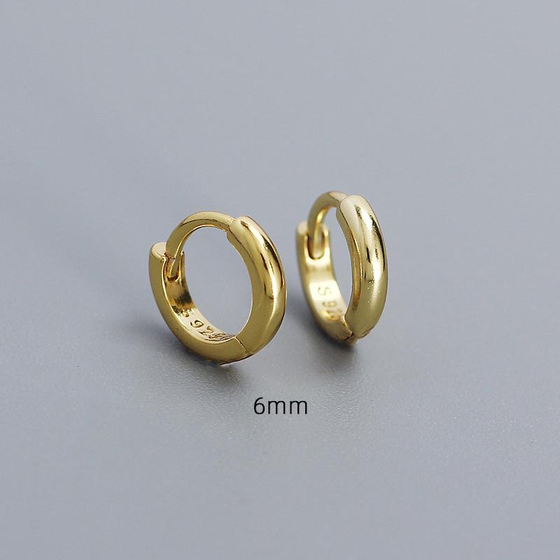 YHE0584 Minimalist s925 Sterling Silver Ear Cuff  Stackable Stud Earrings 925 Silver