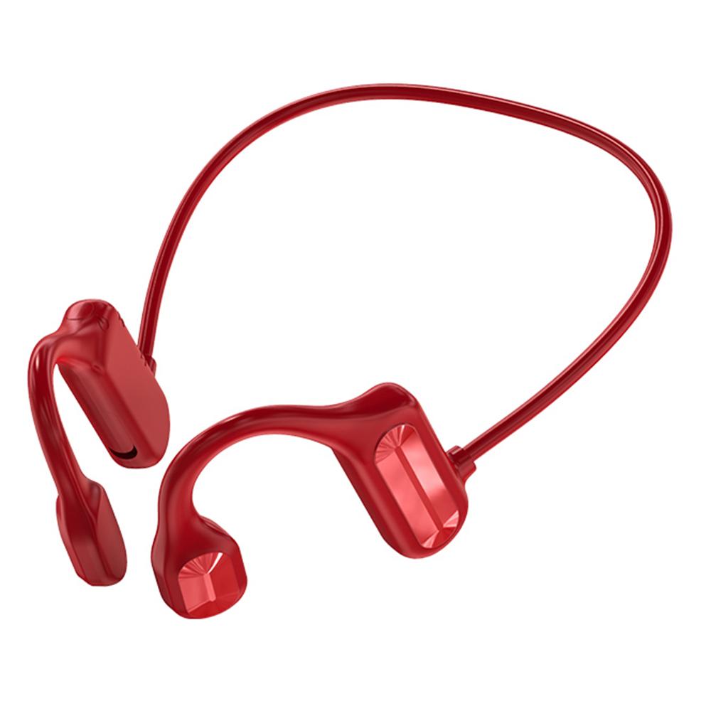 

BL09 Bone Conduction Wireless Bluetooth-compatible 5.2 Headphone Type-C Ear-Hook Sports Sweatproof Headset Earphone Red