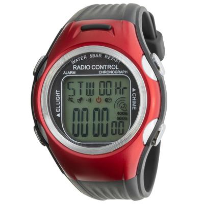 [Clefa] Digital Men's Watch Radio Urethane Belt Black TE-D254-RD