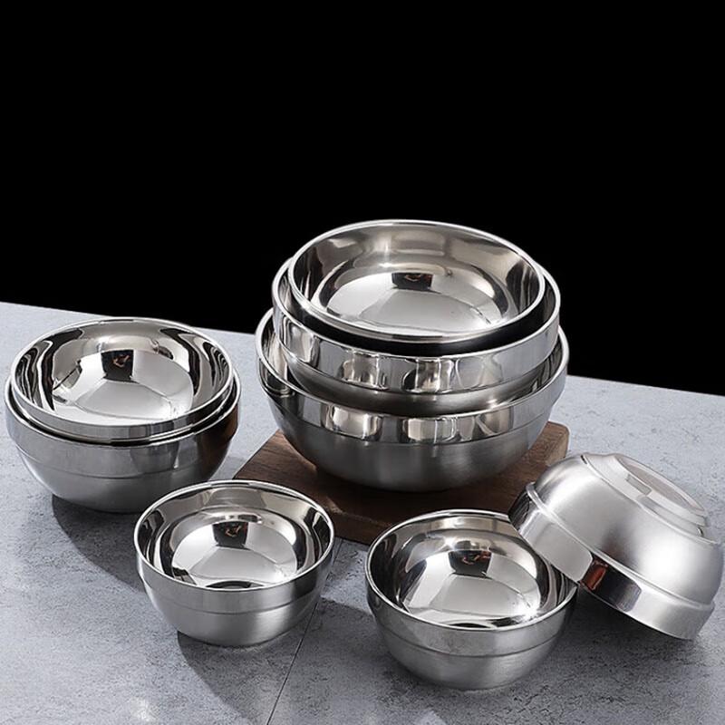 An Yi 304 Stainless Steel Double-Layer Insulated Bowl for Kids (10-Pack) 11.5 cm