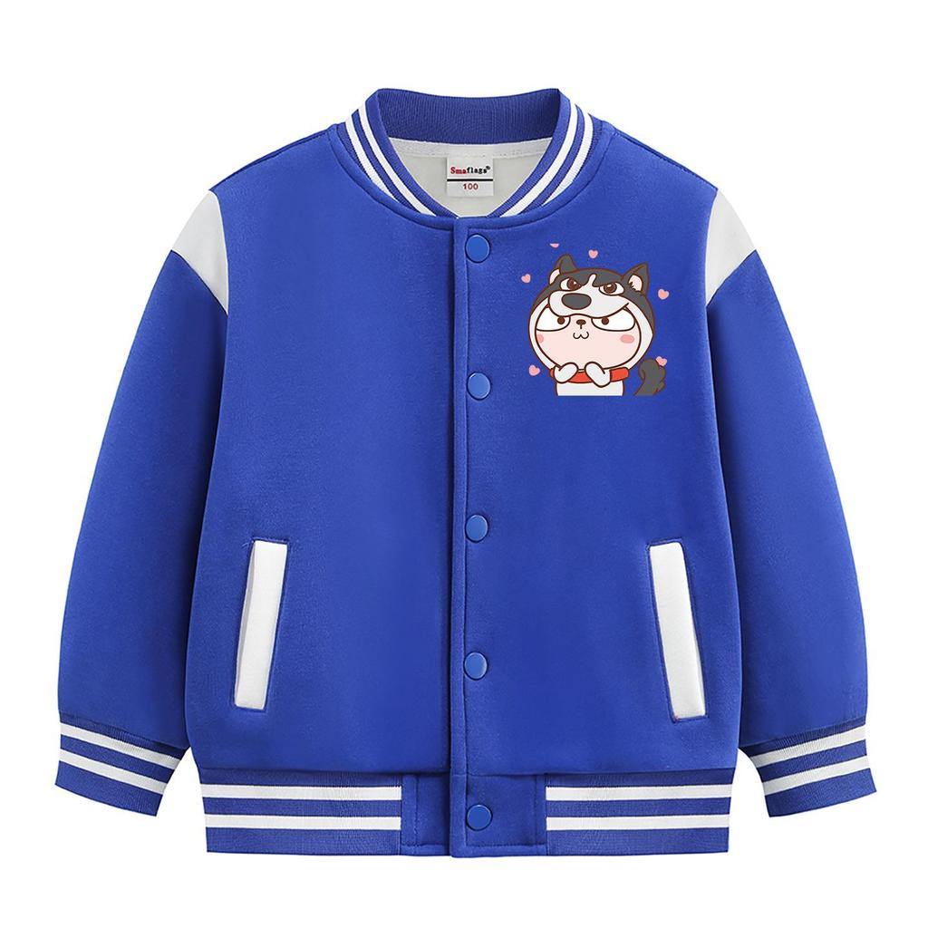 Boys' Stylish Baseball Jacket - Spring, Autumn & Winter 2026 Collection, Plus Velvet, Thickened Outerwear for Medium & Large Kids