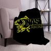 Nash Fishing Logo Throw  Blanket Aesthetic Art Flannel Blanket Portable Home Travel Camping Sofa Picnic Thickening Flannel Blank