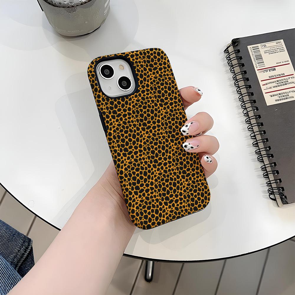 American Retro Leopard Print iPhone17Pro Matte/glossy Texture Mobile Phone Case Apple 12pm Magnetic Film Case
