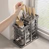 Support de découpeur pour plan de travail en acier au carbone Économiseur d'espace Cage pour baguettes Porte-couverts Ustensiles de cuisine