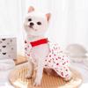 With Buckle Puppy Lace Skirt Cherry Pattern Wedding Dress New Dog Princess Dress  Summer Clothing