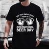 Beer DAY Fashion Graphic Men's T-shirts Funny Clothes Plus Size Matching Shirts Outfit Streetwear Y2k Clothes Short Sleeve Tees