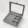 Flannel Jewelry Box Jewelry Storage Case with Safety Lock for Necklace Earrings Bracelets Rings
