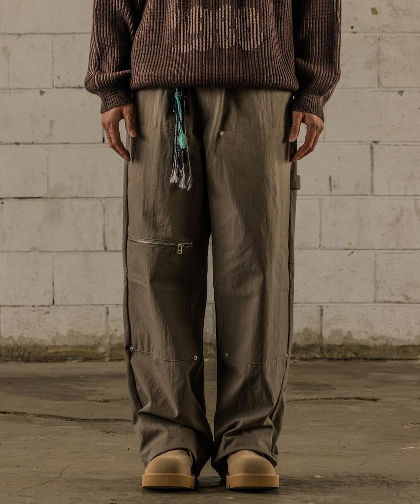 BURNING CAPONE Bc Zipper Capender Pants Mocha