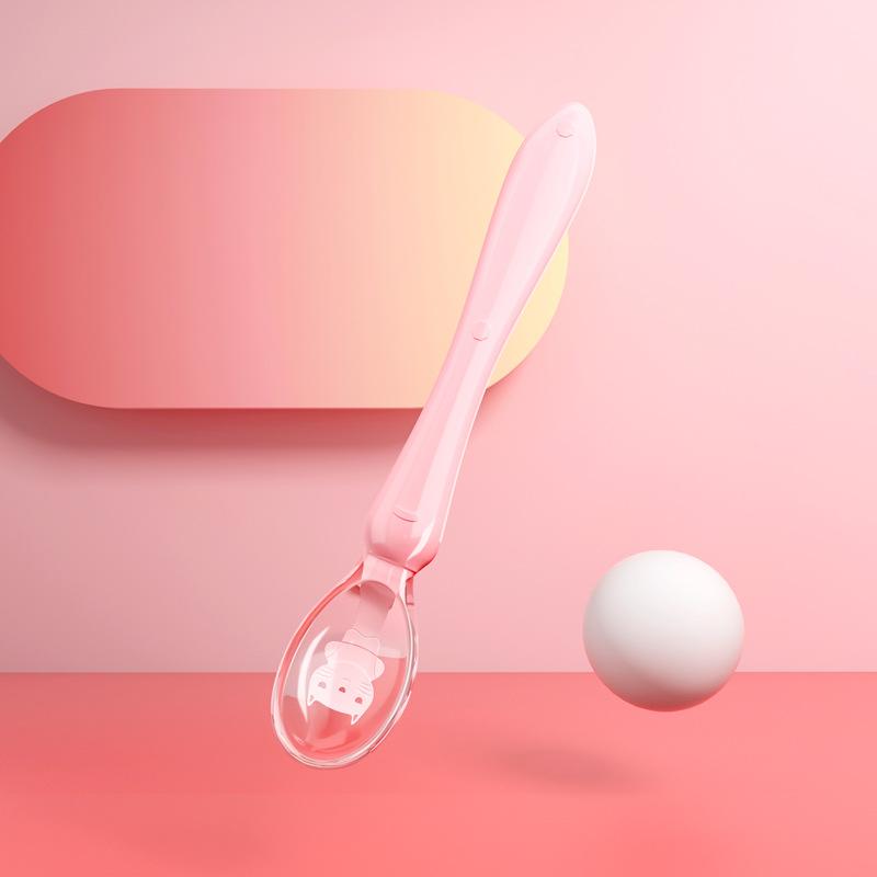 1Pc Baby Feeding Spoon with Storage Box Non-Slip Baby Trainning Spoon Food Grade Silicone Cute Baby Feeding Tableware Utensils