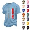 Men's Loose Fit Casual Short Sleeve T Shirt Labor Day Printed Graphic Tee Comfortable Workwear Top for Everyday Use