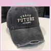 Baseball Peaked Cap Hat Future Alphabet Pattern Uv Protection Unisex Design