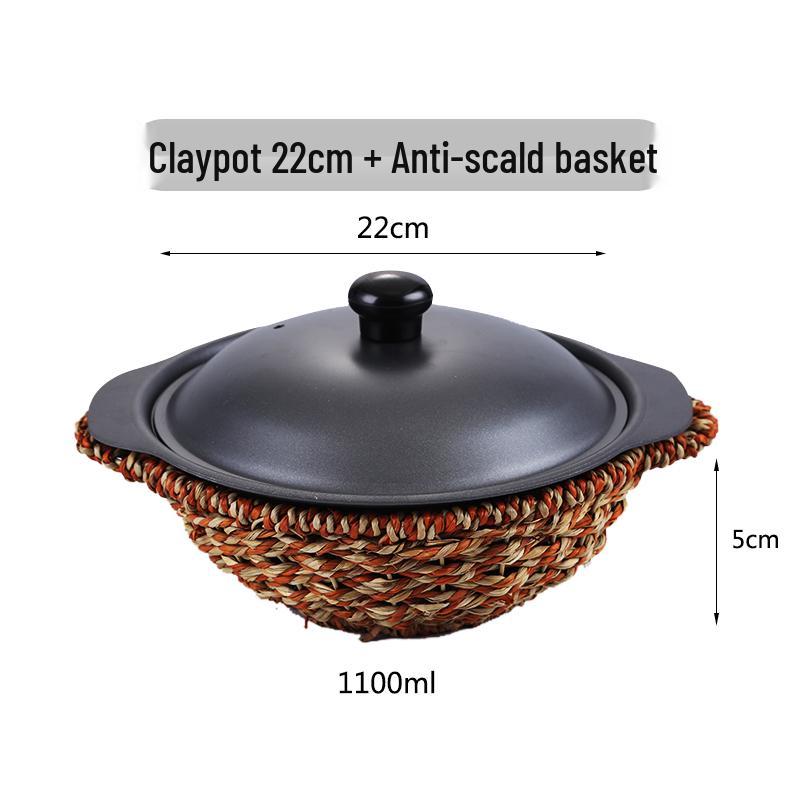Commercial Cast Iron Pot for Crispy Rice and Clay Pot Dishes, Compatible with Induction Cookers