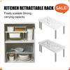 2026 Bestseller Expandable Cabinet Shelf Kitchen Cupboard Organizer Free Standing Spice Rack Retractable Storage Racks