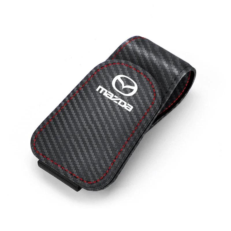 

2025 Hot Car Interior Glasses Clip Leather Storage Holder Accessories For Mazda 3 CX3 GJI CX30 6 CX5 2 CX9 MX5 RX8 CX7 MX3 5 Dem