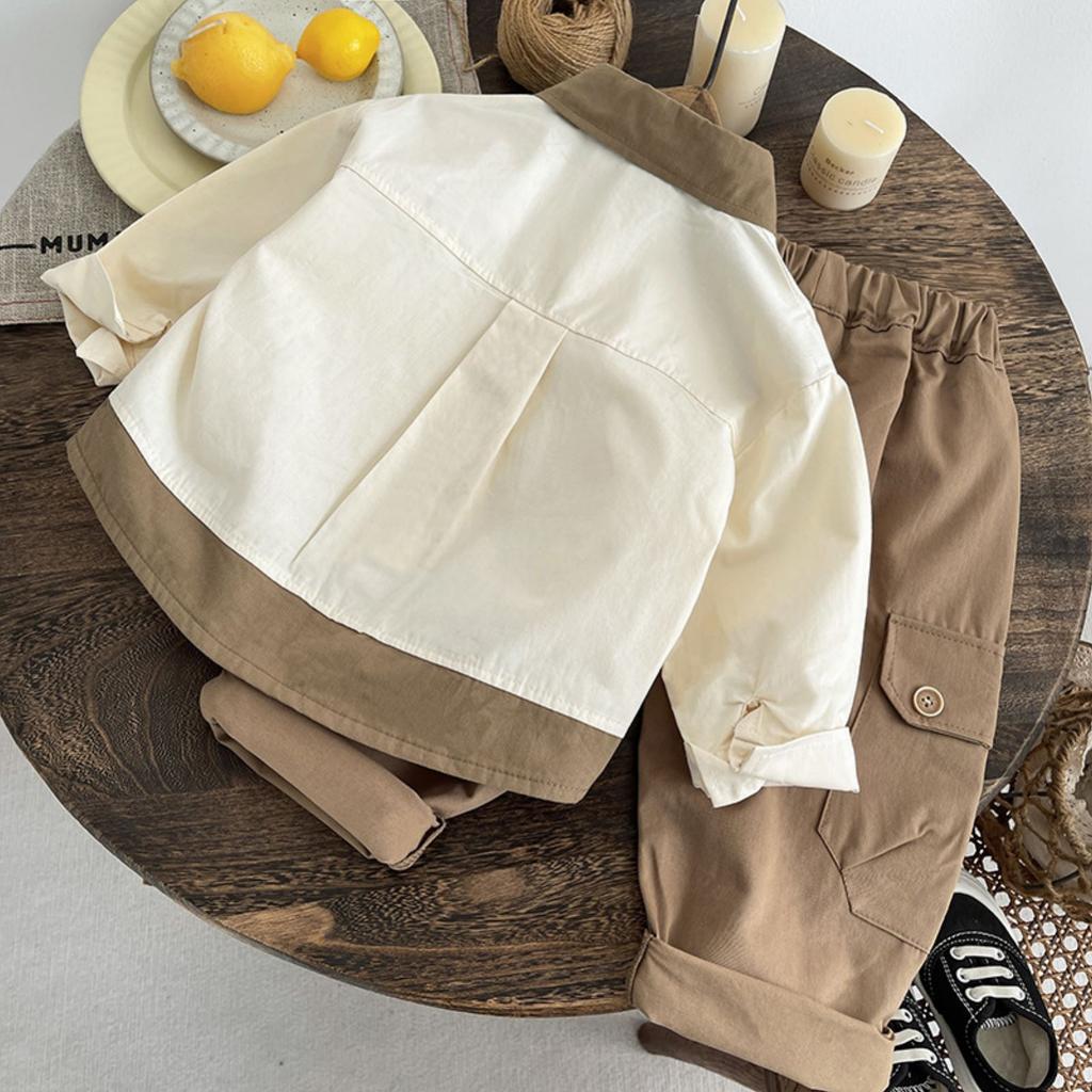 Dětská ležérní souprava s dlouhým rukávem, pohodlné každodenní oblečení