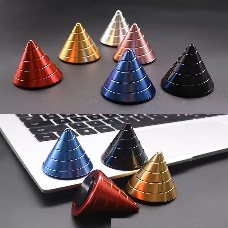 Gyroscopes Fingertip Spherical Toys Desktop Conical Gyroscopes Hand Spinner Fingertip Metal Alloy Gyro Stress Easing Adult Toys